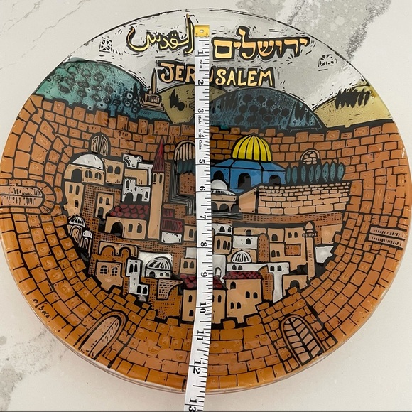 Nahariya Glass Art Jerusalem Old Town Plate - Picture 5 of 12